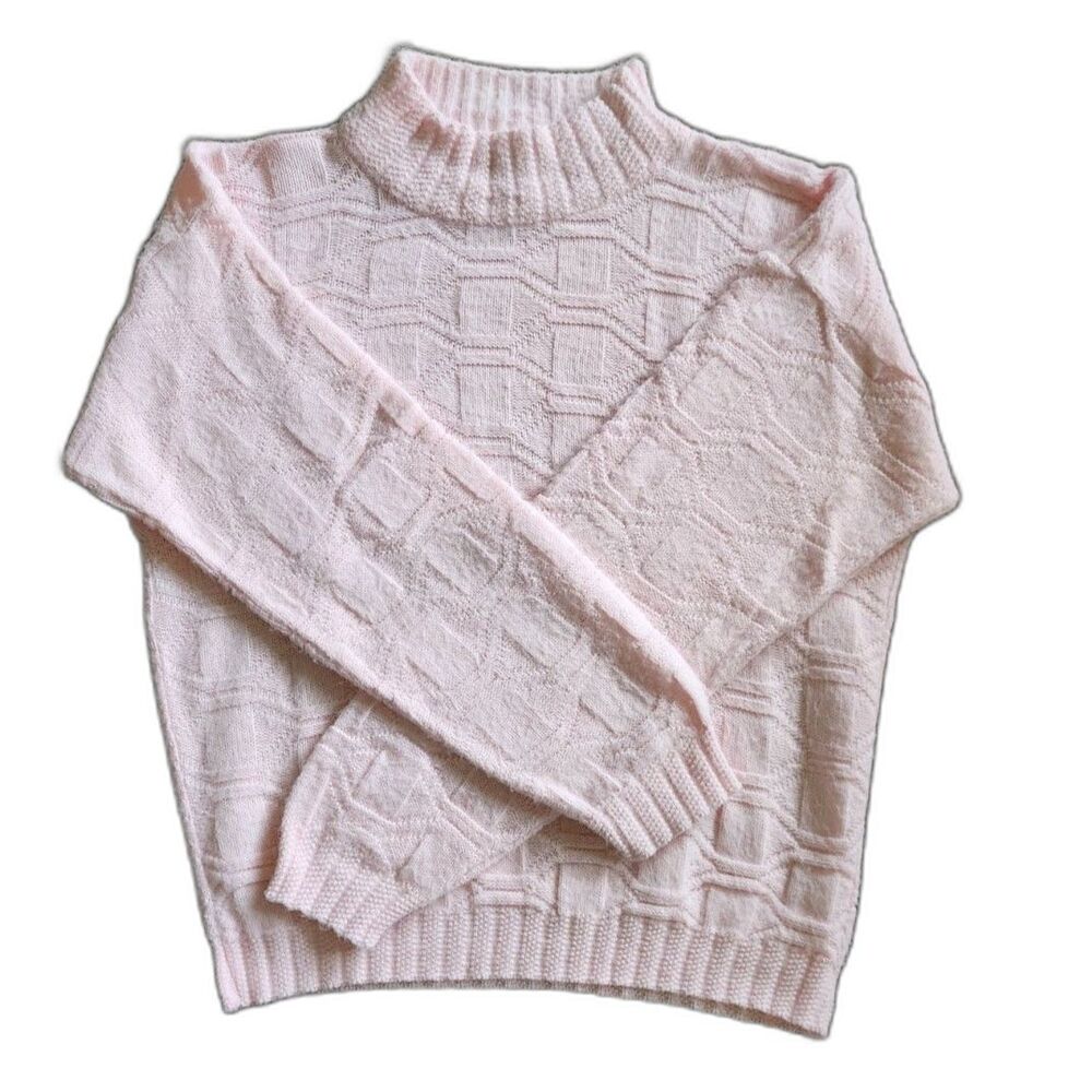 Vtg Spunky Women's Large Pink Sweater